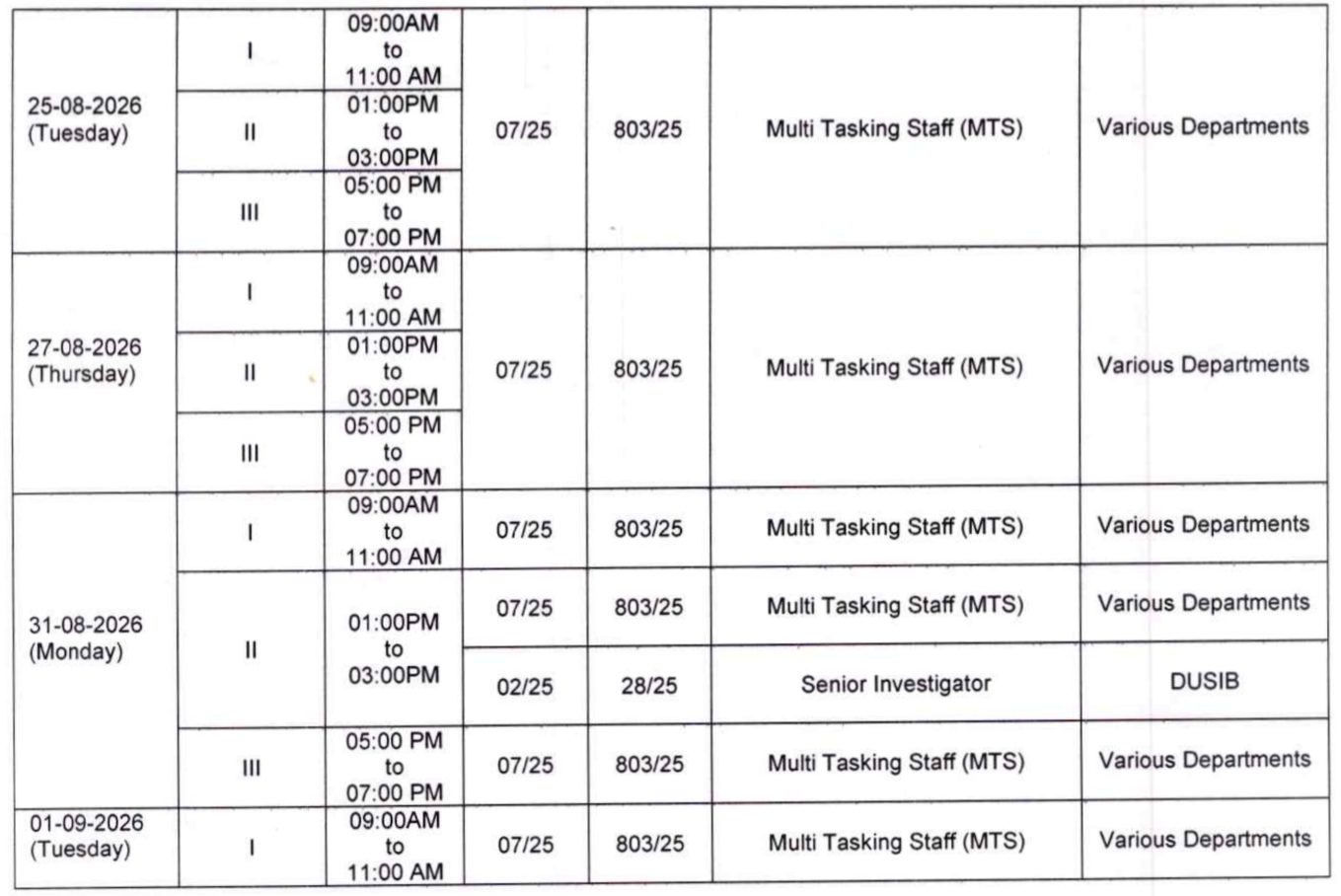 DSSSB Vacancies Exam Date 2026 Part 8 | SarkariNetwork.Com